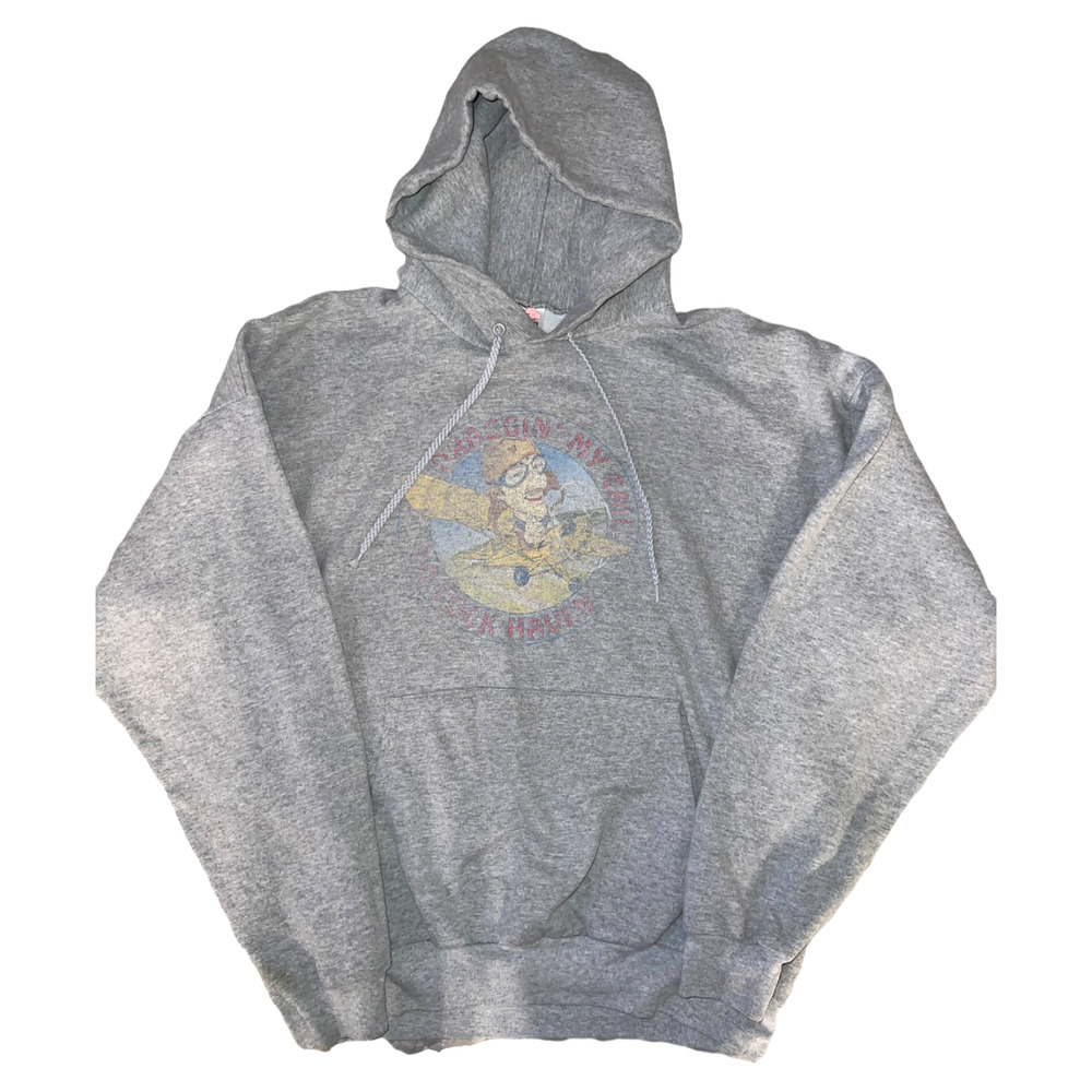 1990s Hoodie Great Fade XL Amelia Earhart?
